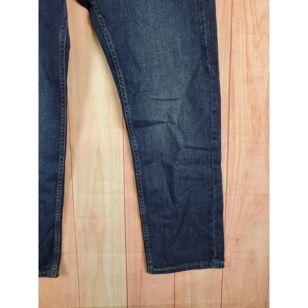 Levis 505 Mens Jeans Sz 34 X 30 Blue Denim Stretch Medium Wash Straight Leg